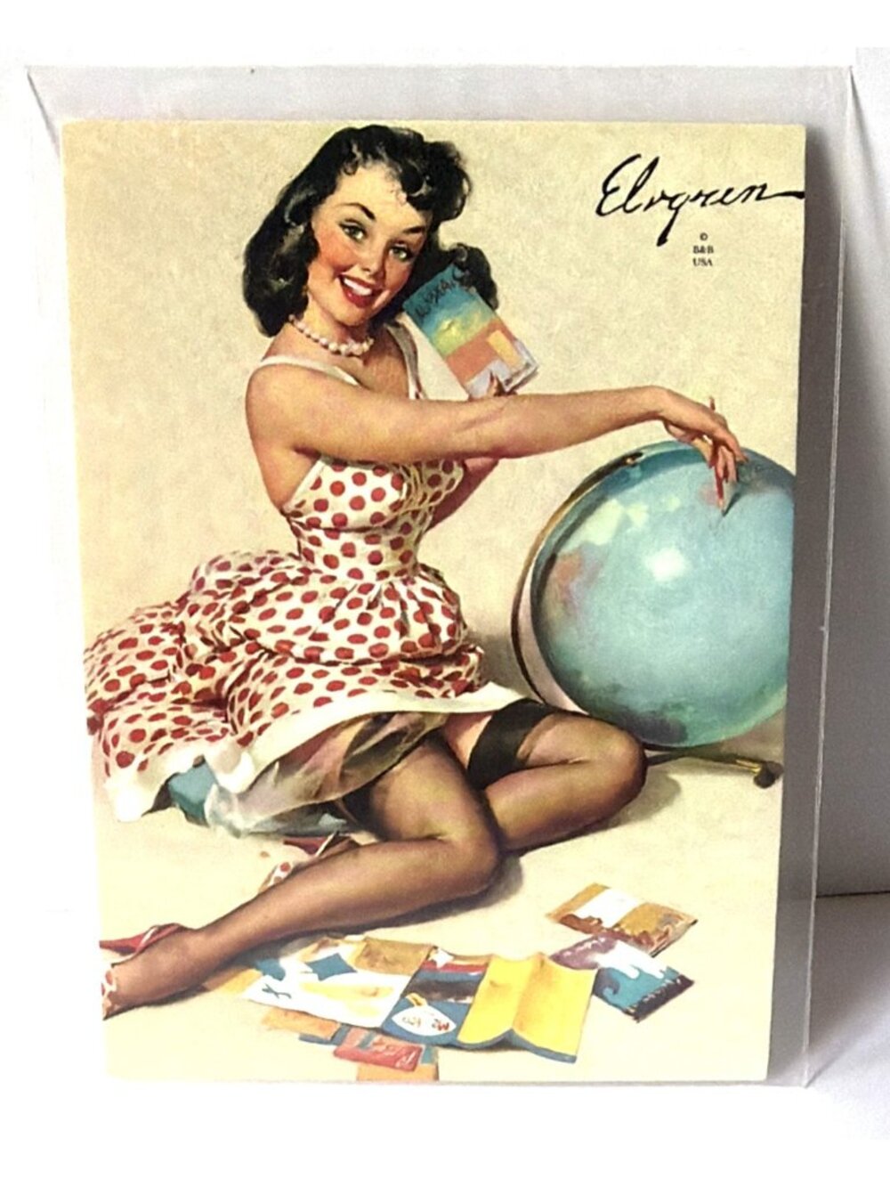 1993 Gil Elvgren Calendar Pinup Art Trading Card Single #43 Out of This World